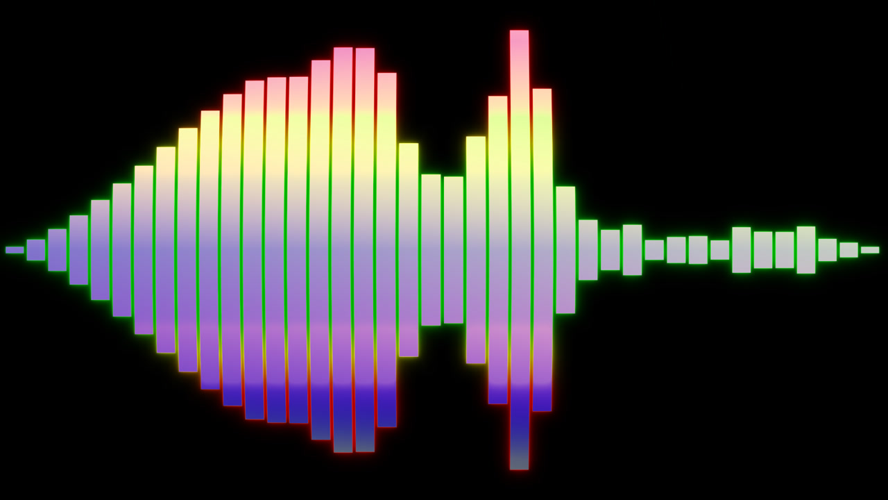 The Audio Visualizer as chunky mirrored bars