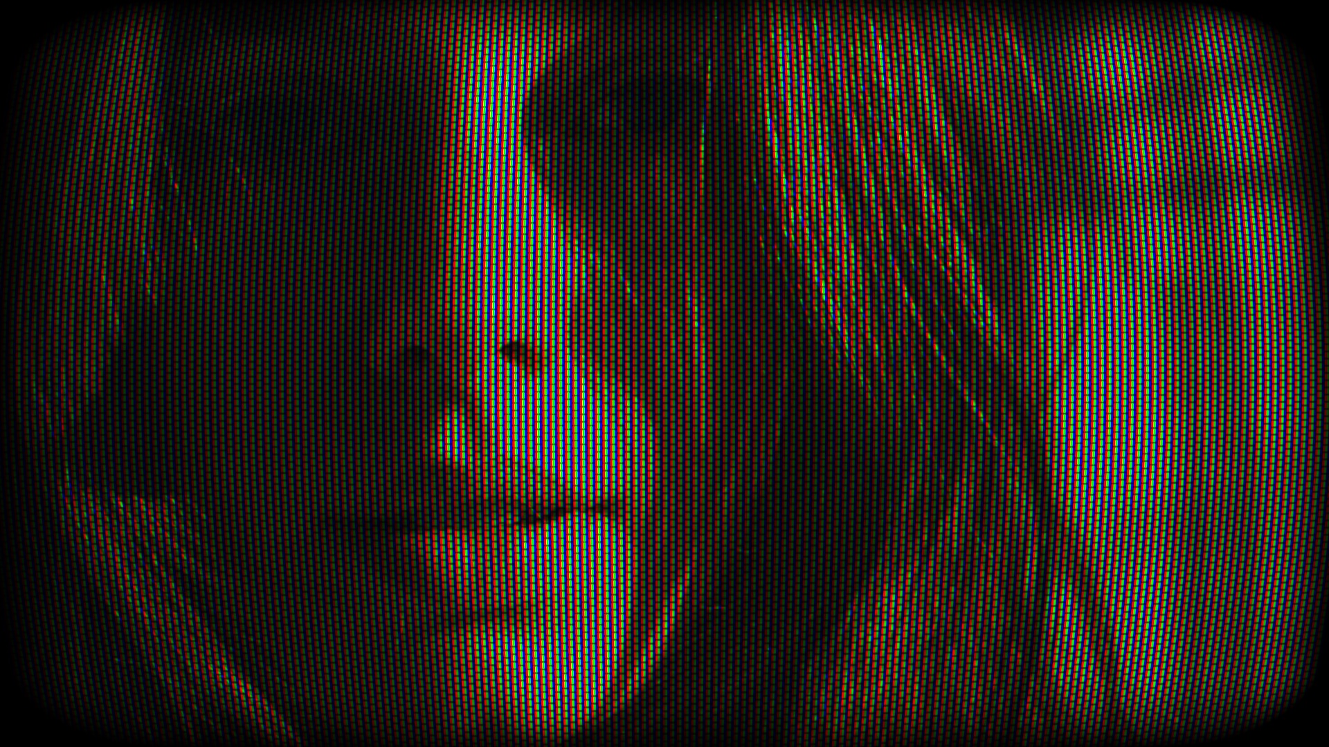 The frame with the CRT effect applied